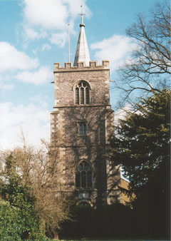 St Mary's Church tower from west