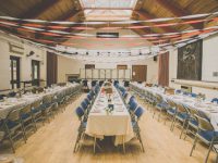 Main hall, laid out for a wedding breakfast