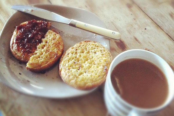Tea and crumpets Tea and crumpets